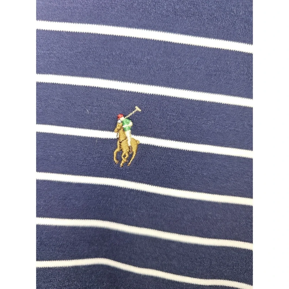 Polo Ralph Lauren Golf Shirt Classic Fit Striped Short Sleeve Mens‎ Sz Large